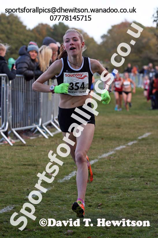Junior women, 2016 National Cross Cpuntry Relays, Berry Hill Park, Mansfield. Photo: David T. Hewitson/Sports for All Pics